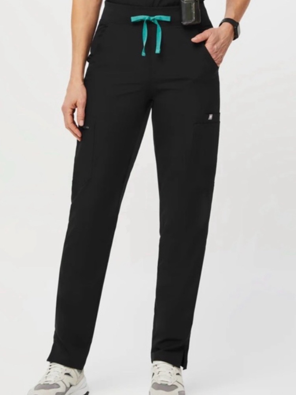 Figs FionLite Yola Women's Scrub Pants with Teal Drawstring